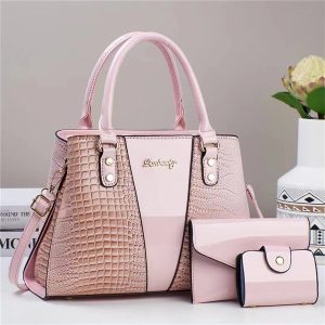 2026 New Trendy Fashion Embossed Crocodile Pattern Patchwork Women's Bag Large Capacity Stylish Shoulder Crossbody Handbag