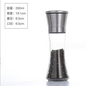 Stainless Steel Grinding Bottle Black Pepper Grinder 200 ML